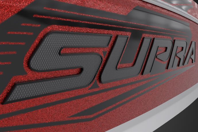 RESTYLED COLOR-MATCHED HULL BADGING